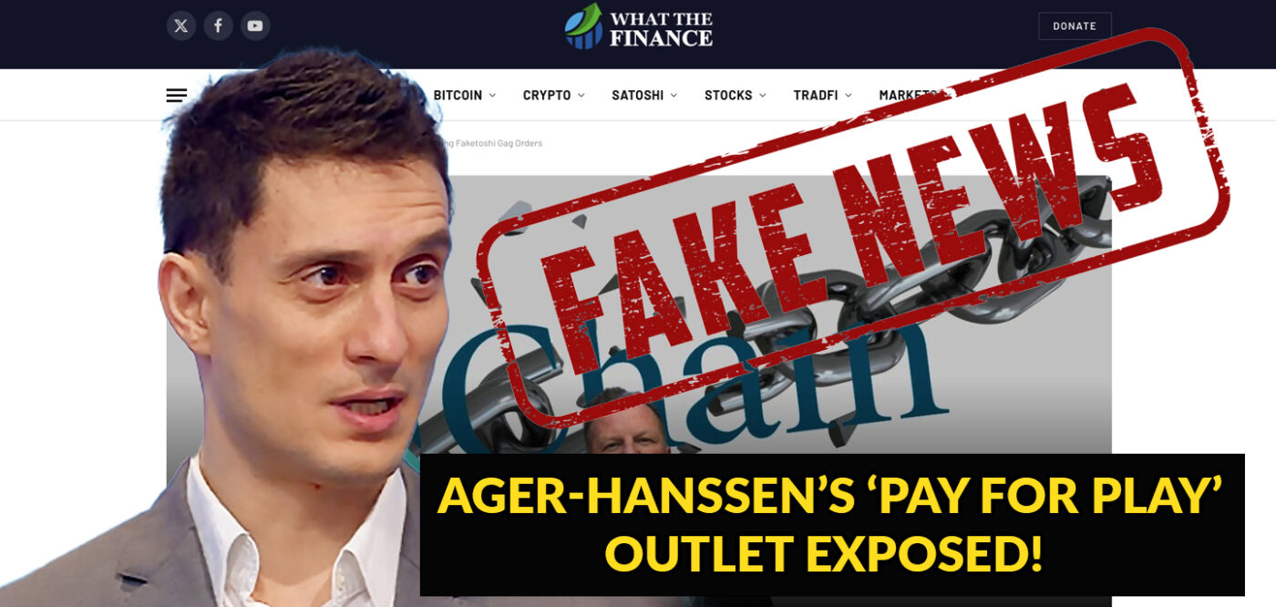 Caliston Digital founder Kostas Alekoglu What The Finance Ager-Hanssen fake news website